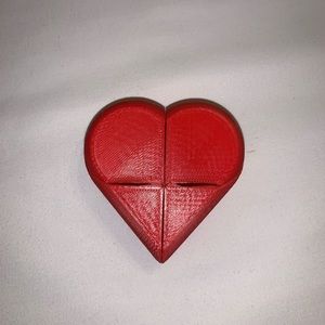 3D printed ring holder heart